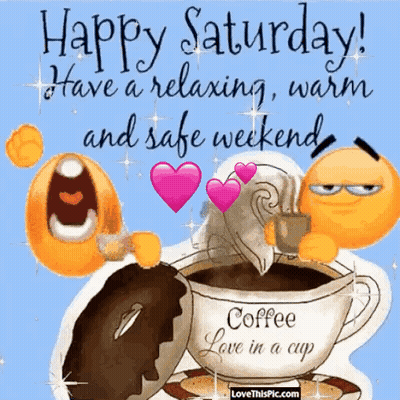 Happy Saturday Coffee And Donut GIF