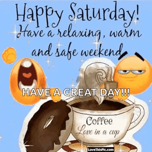 Happy Saturday Have A Relaxing , Warm And Safe Weekend Have A Great Day !!! GIF