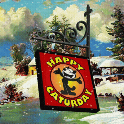 Happy Saturday Sign With Felix The Cat GIF