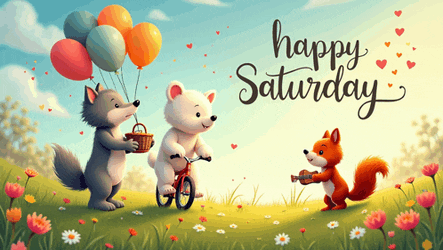 Happy Saturday Squirrel Meme GIF