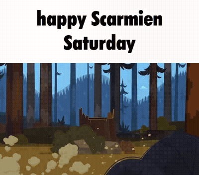 Happy Scarmien Saturday Forest Cartoon GIF