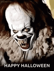 Happy Scary Halloween Pennywise GIF