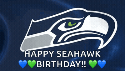 Happy Seahawk Birthday Greeting With Hearts GIF