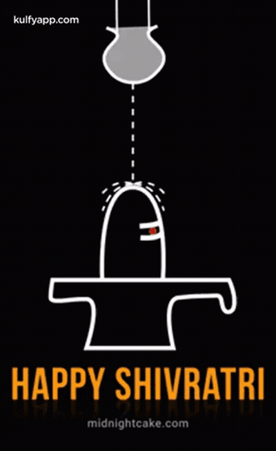 Happy Shivaratri Greeting Card With Shiva Lingam GIF