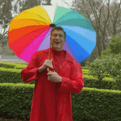 Happy Simon Wiggle With Umbrella GIF