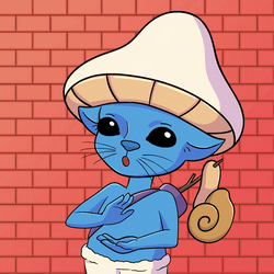 Happy Smurf Cat Applauding GIF