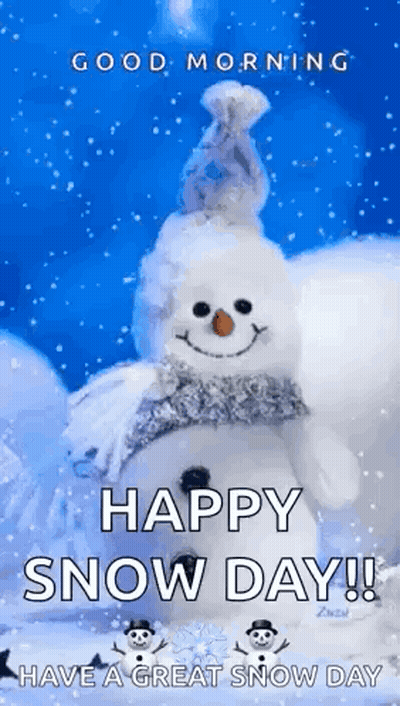 Happy Snow Day Greeting Card GIF