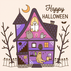 Happy Spooky House Cute Halloween GIF