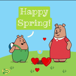 Happy Spring Pants Bear Sticker
