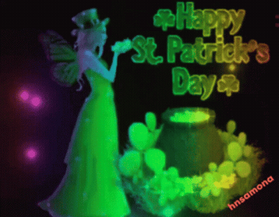 Happy St. Patrick's Day Greeting Card With Fairy GIF