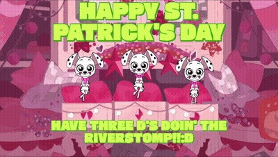 Happy St Patrick's Day Three D's Doin' The Riverstomp GIF
