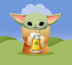 Happy St Patricks Day Baby Yoda GIF