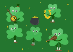 Happy St Patricks Day Clover Celebration GIF