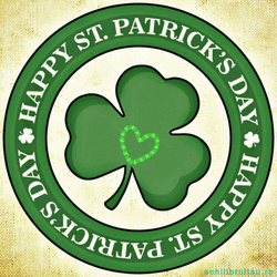 Happy St Patricks Day Clover Love GIF