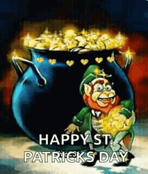 Happy St Patricks Day Leprechaun Gold GIF