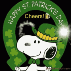 Happy St Patricks Day Snoopy GIF