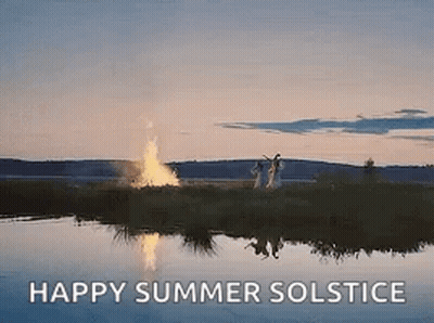 Happy Summer Solstice Fire In Water GIF