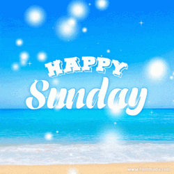 Happy Sunday Blessings Sea Sparkles Wave GIF
