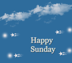 Happy Sunday Morning Blinking Stars GIF