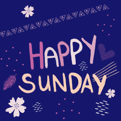 Happy Sunday Morning Creative Art Greetings GIF