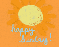 Happy Sunday Morning Orange Daisy Animation GIF