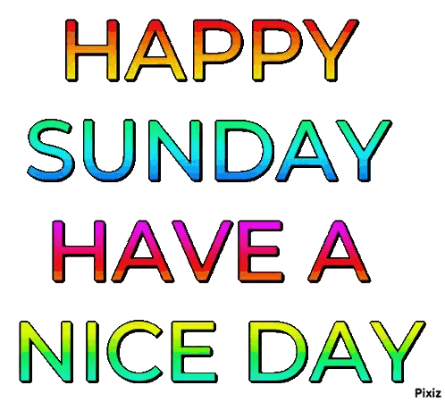 Happy Sunday Rainbow Text Sticker