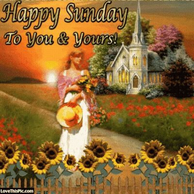 Happy Sunday Woman Holding Flowers GIF