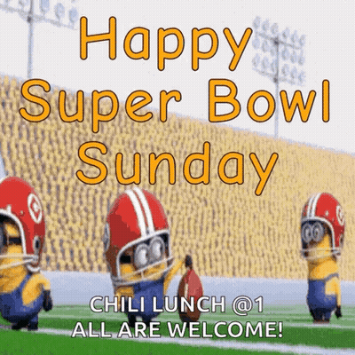 Happy Super Bowl Sunday Chili Lunch GIF