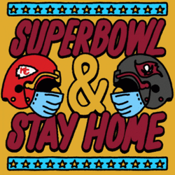 Happy Super Bowl Sunday Stay Home Avoid Crowds GIF
