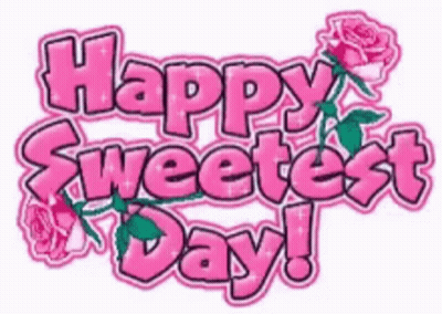 Happy Sweetest Day Sign With Roses GIF