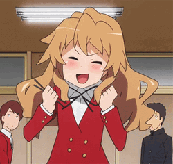 Happy Taiga Aisaka GIF