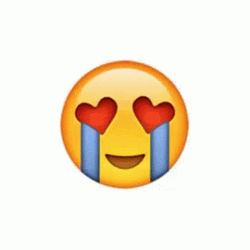 Happy Tears Emoji Hearts GIF