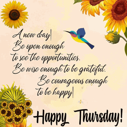 Happy Thankful Thursday Sunflower GIF