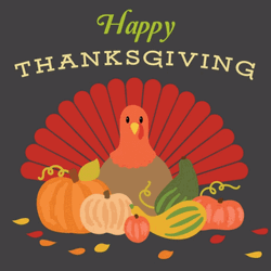 Happy Thanksgiving Adorable Turkey