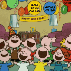Happy Thanksgiving Charlie Brown Balloon Party GIF