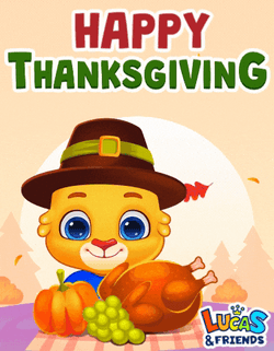 Happy Thanksgiving Dinner From Lucas And Friends GIF