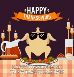 Happy Thanksgiving Family Dinner Turkey Dancing GIF