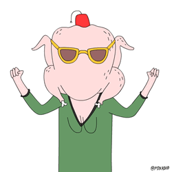 Happy Thanksgiving Funny Animation Domination Dance GIF