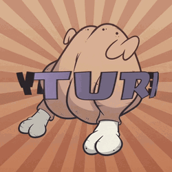 Happy Thanksgiving Funny Turkey Animation GIF