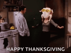 Happy Thanksgiving Funny Turkey Dance GIF