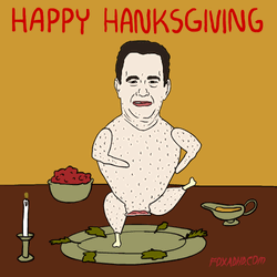 Happy Thanksgiving Funny Turkey Running GIF