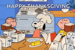 Happy Thanksgiving On Snoopy Birthday GIF