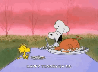 Happy Thanksgiving On Snoopy Birthday GIF