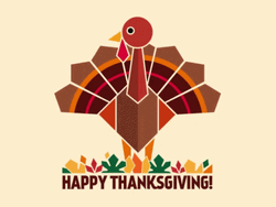Happy Thanksgiving Polygon Turkey GIF