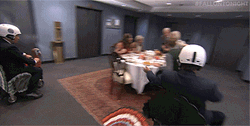 Happy Thanksgiving Riding Scooter In Family Dinner GIF
