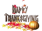 Happy Thanksgiving Sign With Pumpkin And Leaves Sticker