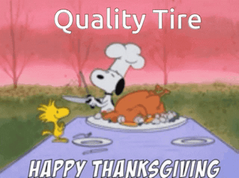 Happy Thanksgiving Snoopy And Woodstock Quality Tire GIF