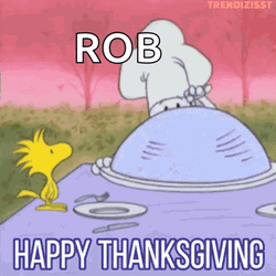 Happy Thanksgiving Snoopy And Woodstock Rob GIF