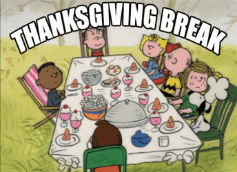 Happy Thanksgiving Snoopy Charlie Brown Family  GIF