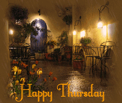 Happy Thursday Blessings Light Rain GIF